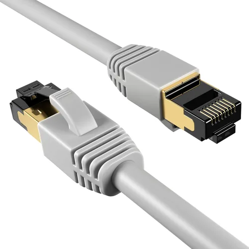 Vista 10 de Cables Direct Online Cable de conexión Ethernet SFTP Cat8 negro de 0.5 pies, conexión de 40 Gbps 2000 MHz, cobre blindado 26AWG RJ45 retrocompatible