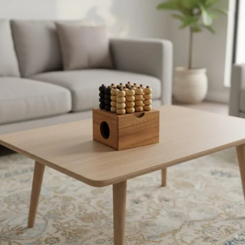 Vista 6 de Winshare Puzzles and Games Juego de estrategia de madera 3D Cuatro en una fila