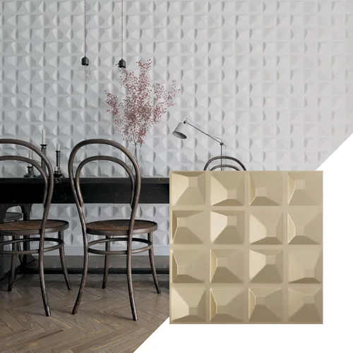 Vista 29 de Ekena Millwork 19 5/8 pulgadas de ancho x 19 5/8 pulgadas de alto, Tristan EnduraWall decorativo 3D, laguna satinada (cubre 2.67 pies cuadrados).