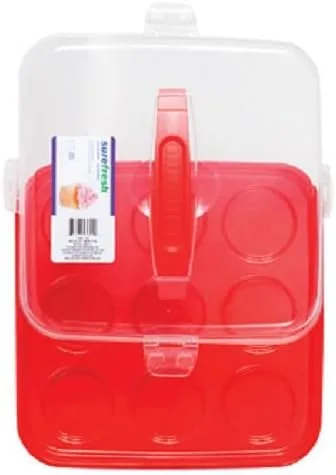 Vista 2 de Sure Fresh - Porta cupcakes de plástico con asas