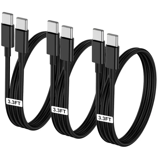 Vista 29 de LOFPYE Paquete de 3 cables USB C a USB C de 1 pie y 60 W, cable de carga rápida tipo C para iPhone Air 17 16e 16 15 Pro Plus Pro Max, para Galaxy