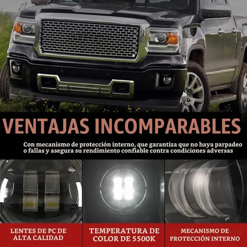 Vista 4 de BUNKER INDUST Luces antiniebla LED para GMC Sierra 1500 2014-2015, kit de lámpara antiniebla de conducción de parachoques
