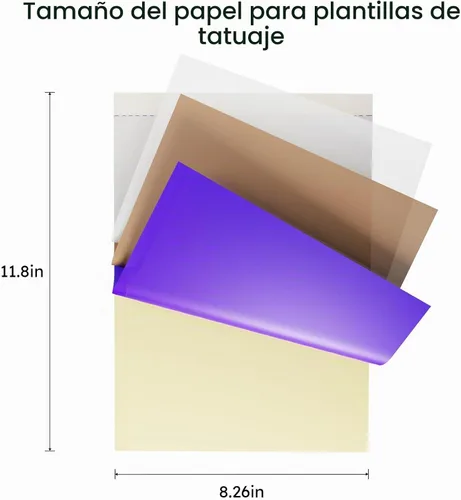 Vista 8 de 35 hojas de papel de plantilla de tatuaje, papel de transferencia térmica