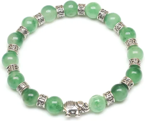 Vista 2 de WEELOVEE - Pulsera de cuentas de 8mm0.31 de piedra natural artesanal para mujeres y hombres, para curación, budista, chakra, yoga, meditación