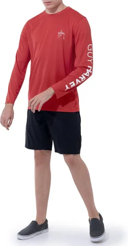 Vista 6 de Guy Harvey Camisa de protección solar de rendimiento de manga larga para hombre UPF 50+