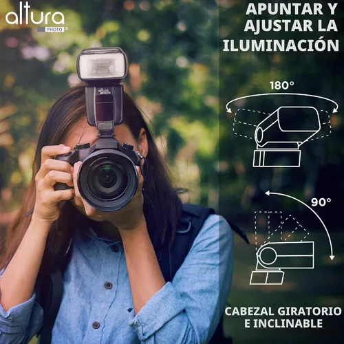 Vista 4 de Altura Photo Camera Flash with LCD Display, Universal Speedlite for DSLR