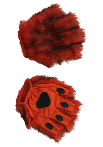 Vista 2 de Guantes Naranja sin Dedos para Adultos Multicolor
