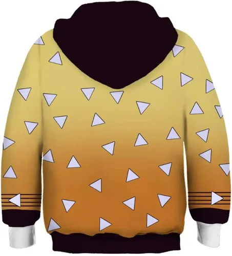 Vista 2 de Sudadera con capucha para niños Kamado Nezuko Tanjirou Zenitsu Giyuu, disfraz de anime cosplay