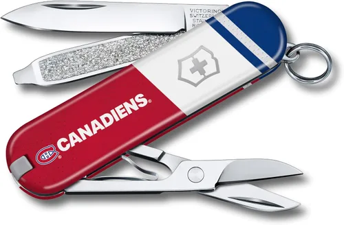 Vista 11 de Victorinox Classic SD Swiss Army – Navaja suiza de bolsillo compacta con 7 funciones, fabricada en Suiza, con hoja pequeña, destornillador y llavero