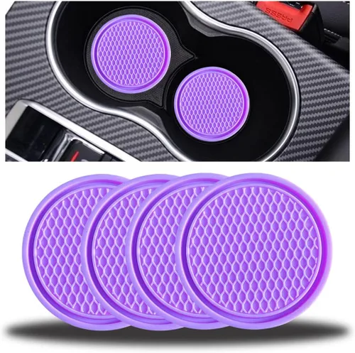 Vista 10 de zipelo Paquete de 4 Posavasos para Tazas de Automóvil, Inserto Posavasos para Portavasos de Vehículo de 2.75 Pulgadas, Antideslizante Automotriz
