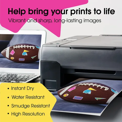 Vista 5 de PPD Papel fotográfico satinado para impresora de inyección de tinta, acabado brillante perla de alta calidad, hojas de tamaño 8.5 x 14 para fotos