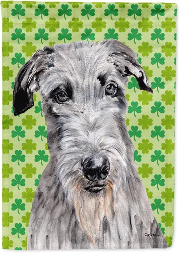 Vista 274 de Caroline's Treasures SS4442GF Affenpinscher Bandera de jardín con retrato de trébol del día de San Patricio para buzón, bandera decorativa