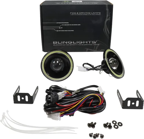 Vista 4 de Kit de luz de conducción de ojo de ángel con halo LED blanco compatible con Ford Mustang Shelby GT500 2005-2014