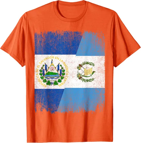 Vista 53 de Camiseta Half El Salvador Bandera de Guatemala con raíces guatemaltecas