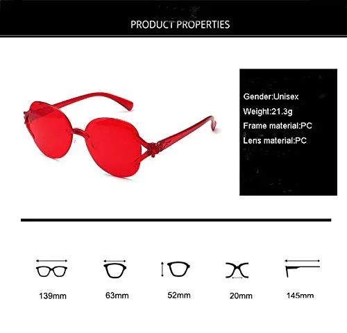 Vista 3 de Fox - Gafas de sol de una pieza sin marco color caramelo Ocean Piece PC Gafas de sol (amarillo progresivo)