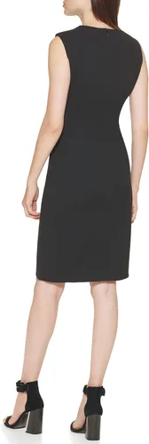 Vista 3 de Calvin Klein Vestido sin mangas con botones en la cintura para mujer
