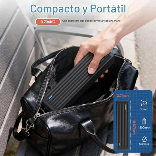 Vista 7 de PeriPage P93 Impresora térmica A4 de transferencia de tatuajes 2 en 1
