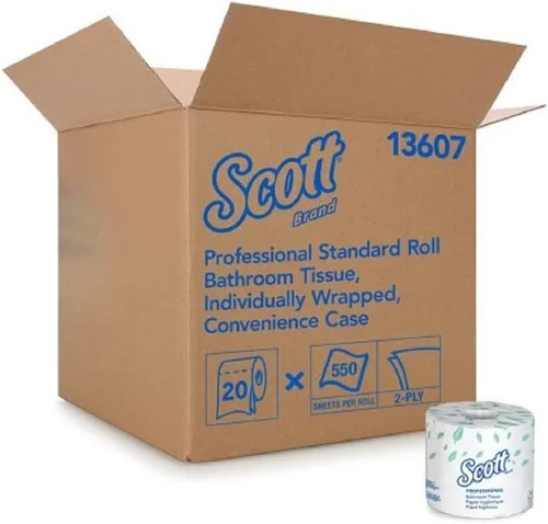 Vista 18 de Scott 1000 hojas por rollo, 8 rollos de papel higiénico, papel de baño