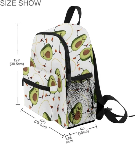 Vista 2 de Tarity Cute Avocado Toddler Backpack Kids Preschool Nursery Kindergarten School Bag Children Travel Bag Bookbags Daypack For Boys Girls