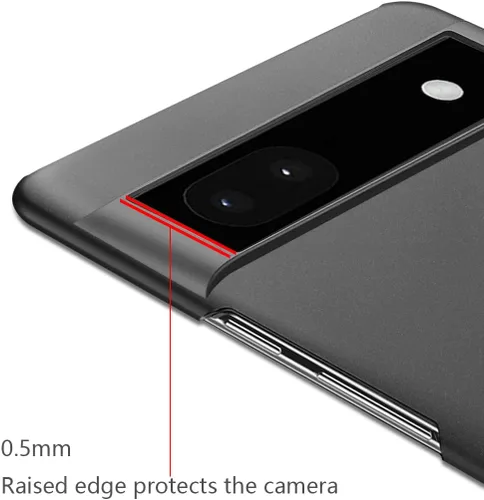 Vista 5 de Bastmei Funda para Google Pixel 6a 5G (2022), extremadamente ligera, ultra ligera, súper delgada, protección de cámara, carcasa de PC dura