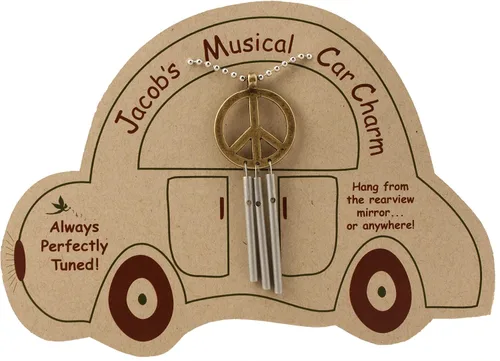 Vista 2 de Abalorio musical para coche de Jacob, señal de paz, mini campanilla de viento