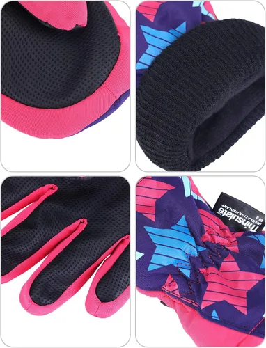 Vista 6 de Guantes de esquí unisex para invierno y nieve, impermeables, cálidos, para clima frío
