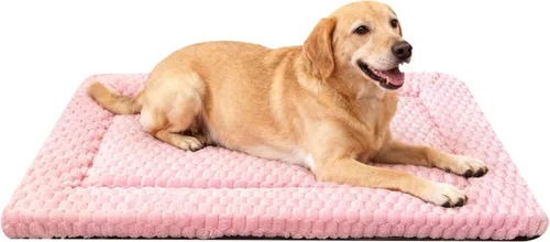 Vista 62 de Tapete de cama para perro, almohadilla reversible para jaula de perro con alfombrilla lavable y espuma suave, cama plana para mascotas para perros