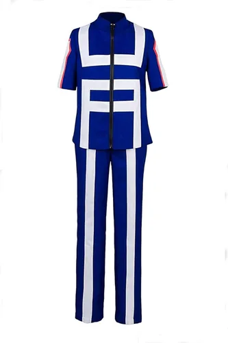 Vista 4 de Disfraz de anime Mha Bnha Cosplay uniforme con 3 llaveros para Halloween
