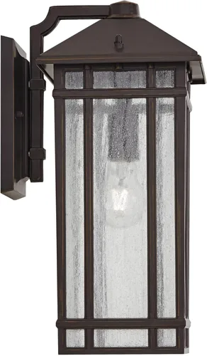 Vista 6 de Kathy Ireland Sierra Craftsman - Lámpara de pared rústica de 16 1/2 pulgadas de alto para exteriores, para porche, casa, exterior, faroles, juego