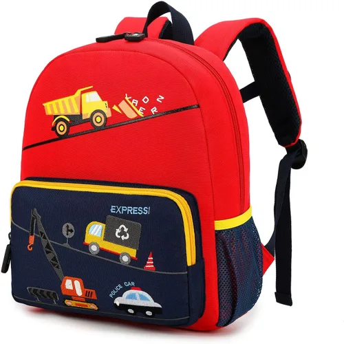 Vista 8 de willikiva Mochila Infantil con Dinosaurio en Coche para Niños y Niñas, Mochila para Preescolar, Impermeable, Tamaño único, Moderno Fiesta de música