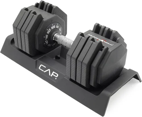 Vista 12 de CAP ADJUSTABELL - Juego de mancuernas ajustables de selección rápida de primera calidad para entrenamiento de fuerza, individuales y pares, 12.5