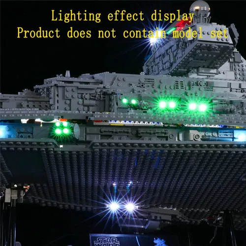Vista 6 de GEAMENT Kit de luces LED (control remoto) compatible con Lego Imperial Star Destroyer - para 75252 (juego de modelos no incluidos)