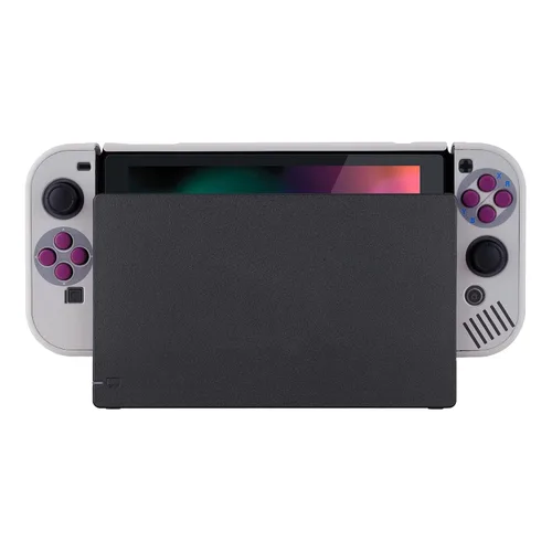 Vista 8 de eXtremeRate PlayVital Back Cover for Nintendo Switch Console, Handheld Controller Protector Hard Shell for Joycon, Dockable Protective Case with