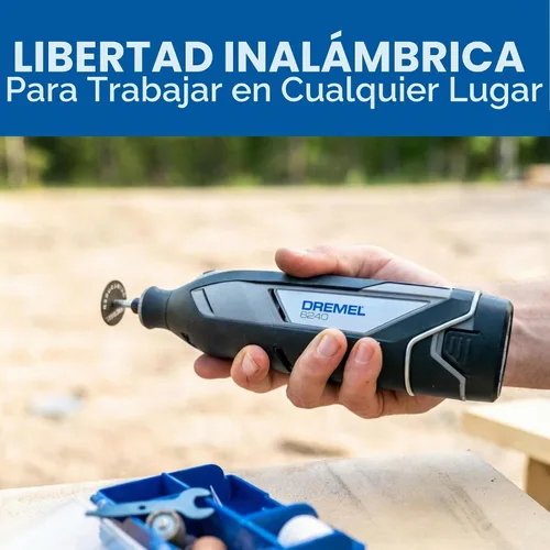 Vista 4 de Kit de herramienta rotatoria inalámbrica de 12V Dremel 8240-5 con velocidad variable y empuñadura cómoda - Incluye paquete de batería de 2AH