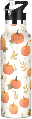 Vista 11 de Trendy Sunflower Oil Painting Style Leak Proof & BPA Free Sports Insulated Water Bottle With Straws Leak-proof Hot & Cold Double Walled for