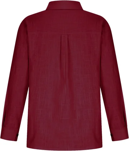Vista 31 de SMIDOW Camisa de algodón y lino con botones para mujer