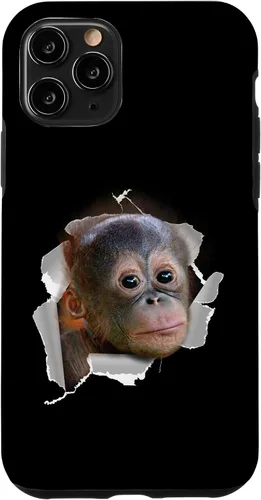Vista 27 de Funda para disfraz con cara de Utan para iPhone 16 con diseño divertido de mono Orang Utan