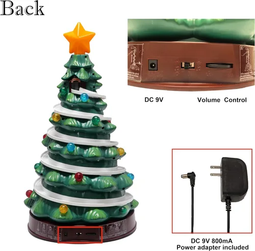 Vista 5 de Árbol de Navidad animado, iluminado y musical de 26 pulgadas