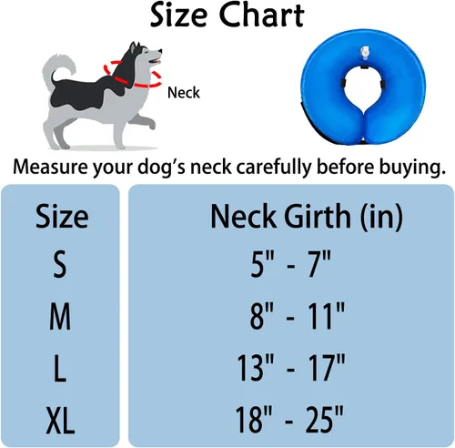 Vista 6 de Collar inflable del cono del perro, E-collar protector ajustable suave
