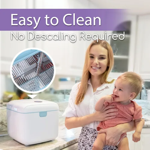Vista 6 de Papablic Desinfectante de luz UV 4 en 1 Esterilizador UV y secadora Pro Caja de esterilizador UV con lámparas UV-C dobles para bebés y toda