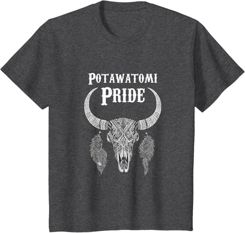 Vista 35 de Potawatomi Pride Tribe Native American Indian Buffalo Camiseta