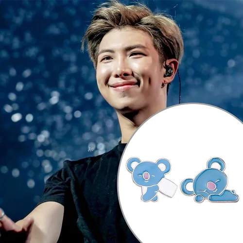 Vista 7 de 2pcs KPOP Brooch KPOP Merchandise Set KPOP Army Bangtan Cute Enamel Lapel Pin KPOP Gift for Children Women Clothing Backpack