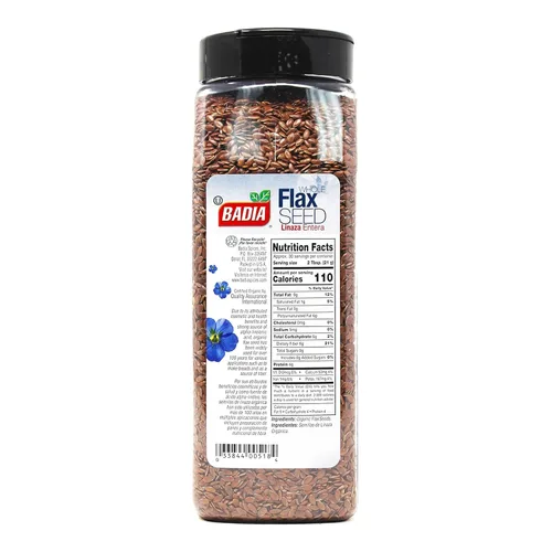 Vista 7 de Badia Semilla de lino entera orgánica, 22 onzas, superalimento alto en fibra y omega-3, certificado orgánico, sin OMG, para hornear, licuados