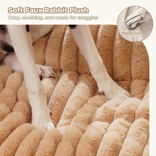Vista 3 de Avont - Alfombra para Cama de Perro para Sofá, Sobrecama Cálida y Esponjosa para Sofá, Protector de Muebles con Funda Extraíble Lavable para Perros