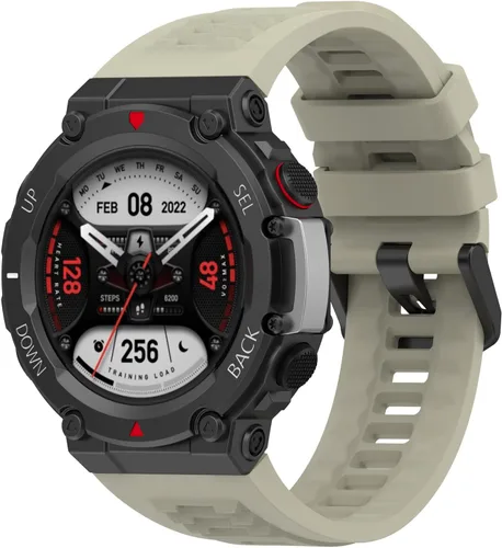 Vista 4 de FitTurn Paquete de 4 correas de reloj compatibles con Amazfit T-Rex 2, correa de repuesto de silicona suave ajustable para Huami Amazfit T-Rex 2
