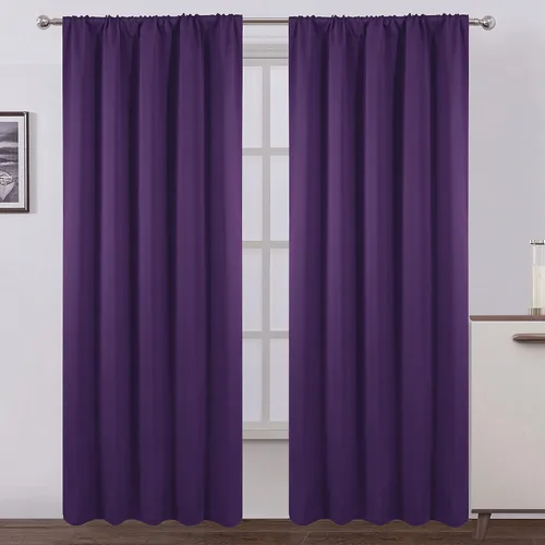 Vista 93 de LEMOMO Cortinas opacas de 42 x 54 pulgadas, juego de 2 paneles de cortinas con aislamiento térmico para oscurecer la habitación