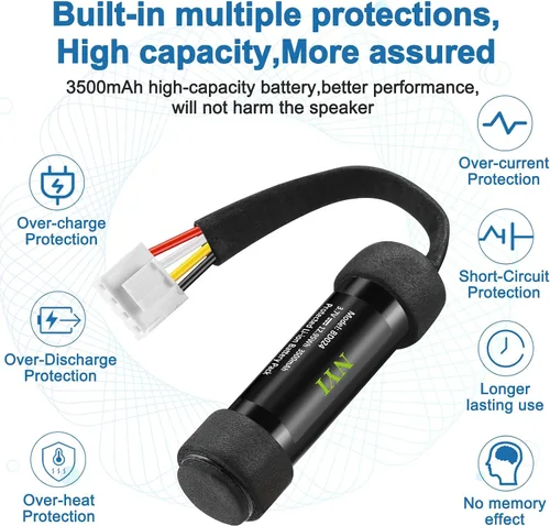 Vista 5 de NYI Reemplazo de batería de 3500 mAh compatible con Harman Kardon Onyx Studio 5, Onyx Studio 6 altavoz inalámbrico Bluetooth - Potencia de larga