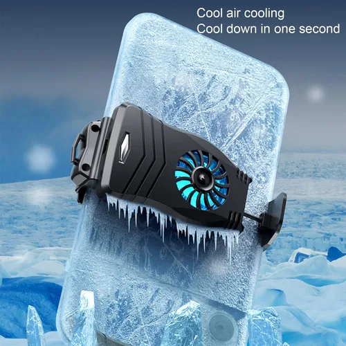 Vista 7 de Heayzoki Mobile Phone Cooler Pubg Mobile Controller Android Phone Controller Triggers Kit Quiet Cooling Pulse Automatic Four-Speed Click Phone