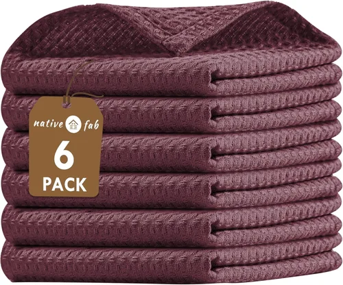 Vista 7 de Native Fab Juego de 8 toallas de cocina y paños de cocina, absorbentes, duraderos, de secado rápido para limpiar, cocinar, hornear, ideal