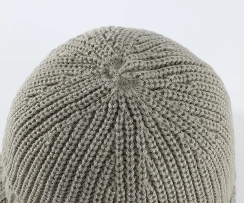 Vista 7 de Home Prefer - Gorro de punto grueso de invierno con visera para hombre